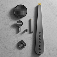 Nouvelle Conception 2026 Colonne de Douche Thermostatique en Acier Inoxydable Brossé et Céramique à 4 Fonctions, Forme Pipa, avec Barre Coulissante Pluie