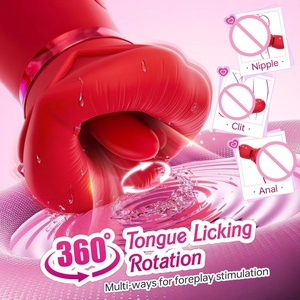 Juguete Sexual de Silicona Suave 4 en 1 con Forma de Boca Grande para Mujer, Juguete de Beso, Juguete para Chupar y Lamer - Product Image 4