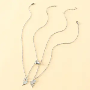 XL23264 Korean Popular New Trend Magnetic Butterfly Titanium Stainless Steel Hollow Friendship BFF Chokers Necklace For Friends