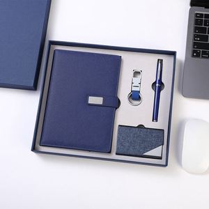 Bulk Order Corporate Gift <b>Set</b> A5 Branded Journal <b>Notebook</b> Keychain Ball Point <b>Pen</b> Box Gift <b>Set</b> - Product Image 4