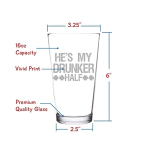 Vente en gros tasse en <span class=keywords><strong>verre</strong></span> de 16oz et <span class=keywords><strong>verre</strong></span> à <span class=keywords><strong>bière</strong></span> avec design <span class=keywords><strong>personnalisé</strong></span> pour la fête à la maison - Product Image 5