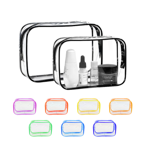 Không Thấm Nước Dây Kéo Trang Điểm <span class=keywords><strong>Pouch</strong></span> Túi Trang Điểm Chuyên Nghiệp Túi Biểu Tượng Tùy Chỉnh Của Phụ Nữ Cá Nhân Du Lịch Rõ Ràng <span class=keywords><strong>PVC</strong></span> Túi Mỹ Phẩm - Product Image 1