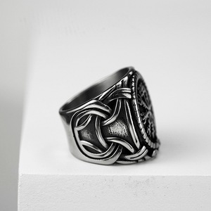 yunnique Nordic Viking Snowflake <b>Titanium</b> Steel <b>Ring</b> Men Hip Hop Style Gift Jewelry - Product Image 4