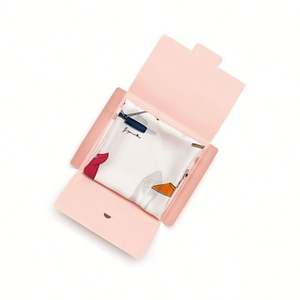 High Quality Simple <b>Box</b> Gold Foil Embossing Stamping New Design Paper Folder Packaging for Shower Cap Silk Lamination Glossy - Product Image 3