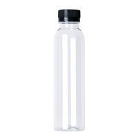 Bouteille en Plastique Jetable Transparente de 500 ml avec Bouchon à Vis et Pompe pour Soupe de Prunes, Eau Minérale, Thé au Lait, Jus et Autres Boissons