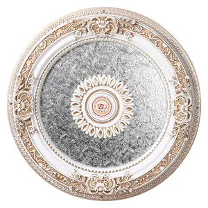 Banruo High Quality Ornate Classic Gypsum Decorative Round Ceiling Medallion