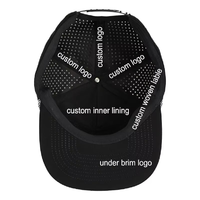 Casquette de baseball Hn10 de luxe à 5 panneaux, structurée, à visière incurvée, avec logo en PVC imperméable et patch en caoutchouc, pour le golf