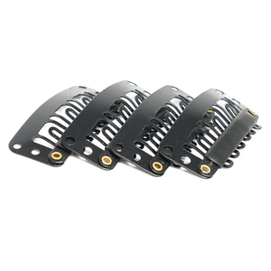 Clips en forme de <span class=keywords><strong>U</strong></span> en <span class=keywords><strong>m</strong></span>étal pour extension de cheveux, perruques, trame, nouvelle fabrication de cheveux, peigne artisanal, pince à cheveux, 32mm - Product Image 4