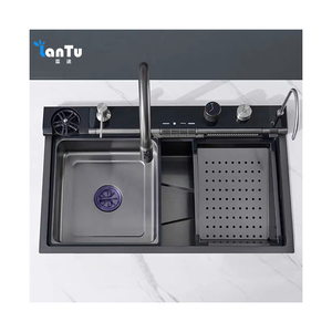 Vendita calda all'ingrosso Utility ciotola singola moderna fatta a mano intelligente multifunzione 304 <span class=keywords><strong>in</strong></span> <span class=keywords><strong>acciaio</strong></span> inox lavello da <span class=keywords><strong>cucina</strong></span> - Product Image 4