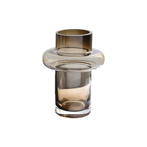 Jarrón de Vidrio Transparente de Color Té, Estilo Nórdico Minimalista Moderno, Semi-Artesanal, <span class=keywords><strong>para</strong></span> Bodas, Fiestas de Cumpleaños y Decoración del Hogar - Product Image 5