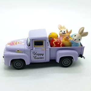 Modelo de <span class=keywords><strong>Coche</strong></span> Retro de 14.5 Centímetros, Decoración de <span class=keywords><strong>Huevo</strong></span> de Pascua con Conejito, Modelo de <span class=keywords><strong>Coche</strong></span> de Aleación - Product Image 5