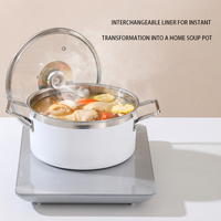 Restauration commerciale Buffet rond chauffe-plats en acier inoxydable marmite chauffe-plats équipement libre-service hôtel