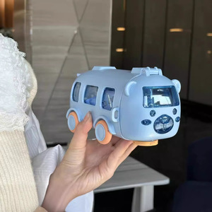 Creative Cartoon Bus Car Straw Cup For Children Portable Outdoor Water Bottle Back To School Spring 2024 - Product Image 3