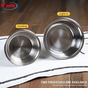 Mangkuk Anjing dari Baja Anti Karat Ramah Lingkungan - Berbagai Ukuran Mudah Dibersihkan untuk Anjing/Kucing/Hewan Kecil Penggunaan Dalam Ruangan Luar Ruangan Perjalanan - Product Image 2