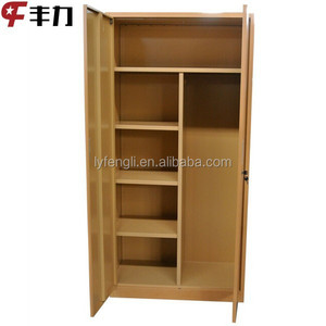Armario Metálico Moderno de 2 Puertas, Plegable, Color Madera, Almirah de Acero para Dormitorio, Oficina, Escuela, Gimnasio, Hotel - Product Image 2