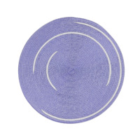 Tapis réutilisable isolant thermique tressé bicolore, classique, tissé à la main, en polyester et coton, écologique, 40 cm de diamètre, 1 cm d'épaisseur, vente en gros