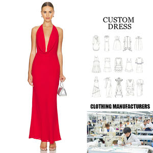 2025 mới của phụ nữ không tay Maxi <span class=keywords><strong>Dress</strong></span> sexy sâu v-cổ Halter backless Bodycon giản dị bên <span class=keywords><strong>Dress</strong></span> - Product Image 1