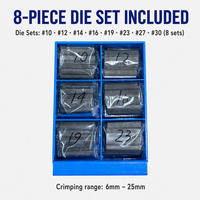 Outils de sertissage hydrauliques manuels 45MPa P32, sertisseuse portable 6-25 mm avec 8 matrices, machine de sertissage de tuyaux hydrauliques PTFE