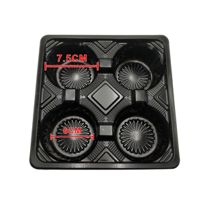 PET Dày Dùng Một Lần Takeaway 4 Divider Cà Phê Cup Chủ/Trà Sữa Uống Lấy Đi Bao Bì Khay Nhựa - Product Image 5