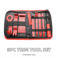 Kit de 8 outils de démontage de garnitures automobiles pour autoradio, tableau de bord, panneaux de porte et moulures de fenêtre