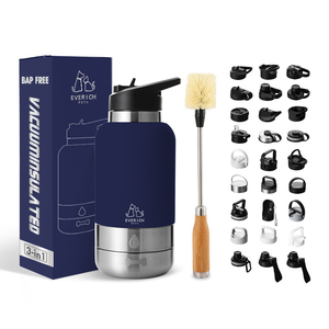 Everich 3 in 1 Multifunctional Design Stainless Steel Double Wall Insulated Pet Feeding <strong>Dog</strong> <strong>Water</strong> <strong>Bottles</strong> for Travel - Product Image 1
