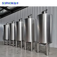 Réservoir de stockage sous pression en acier inoxydable personnalisé SOPHON 1000L, réservoir de transfert de boues industriel mobile, niveau de sécurité élevé