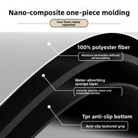 Tapis de sol moderne en silicone à motif abstrait, absorbant, à séchage rapide, antidérapant, fin, tailles personnalisées, pour salle de bain, entrée, douche