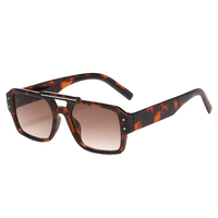 Lunettes de soleil carrées surdimensionnées, mode, grande lentille monobloc, protection UV, pour femmes et hommes