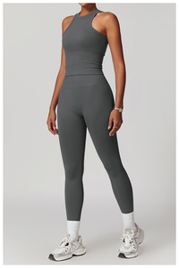 Conjunto Deportivo Personalizado YOKE para Mujer, Leggings de Yoga de Cintura Alta y Top Deportivo con Efecto Push-Up, Shorts de Tallas Grandes - Product Image 3
