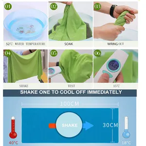 Asciugamano sportivo da palestra in microfibra con Logo personalizzato sublimato asciugamano per raffreddamento a freddo istantaneo stampato reattivo