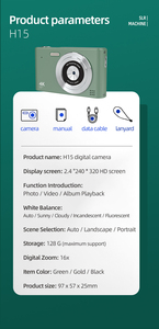 Caméra numérique pour étudiants 4K 48MP avec autofocus, zoom 16X, lumière de remplissage LED, caméscope pour activités scolaires et voyages - Product Image 4