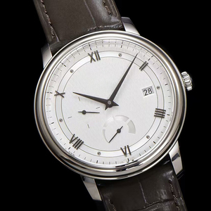 Reloj Mecánico Automático para Hombre, de Primera Calidad, con Caja de Acero, Correa de Cuero Marrón, Esfera Blanca, Reserva de Energía, Segundero Pequeño y Fecha - Product Image 3