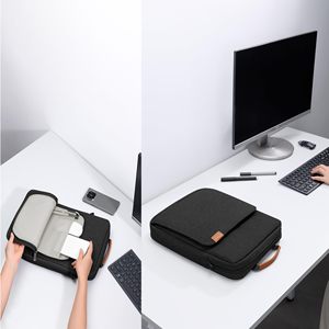 Borsa a tracolla a tracolla Messenger in poliestere alla moda impermeabile da 9-11 pollici da viaggio da uomo con cinturino rimovibile leggero - Product Image 4