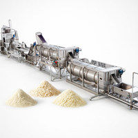 Stabiele aardappelpoedermachine met een capaciteit van 1 ton/uur, apparatuur voor de verwerking van zoete aardappelpoeder, productielijn voor aardappelvlokken