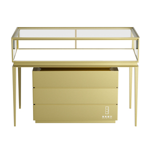 Exhibición de joyería de acero inoxidable de madera de venta directa de fábrica - Product Image 1