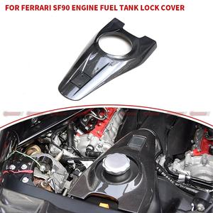 Best Price OEM Style Car Dry Carbon Fiber Auto Parts Interior Car Engine Oil <b>Tank</b> Lock Cover For Ferrari SF90 - Product Image 4