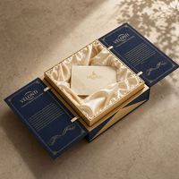 Boîte cadeau de luxe personnalisée avec mécanisme de levage automatique, emballage rigide innovant en papier, double ouverture premium avec fermeture magnétique