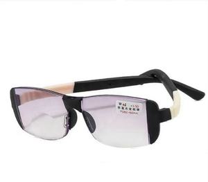 Lunettes de lecture bifocales anti-fatigue à lumière bleue, ultra-légères, à double usage, avec verres transparents, haute <span class=keywords><strong>définition</strong></span>, durables, sans monture, en métal - Product Image 3