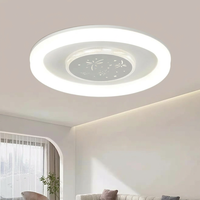 Plafonnier LED moderne motif fleur de lotus double anneau pour salon chambre à coucher, intensité variable, vente en gros directe usine