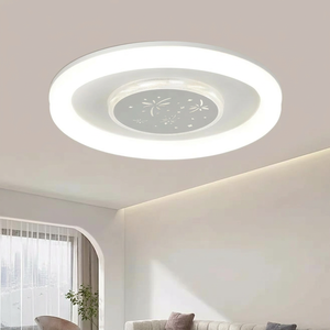 โคมไฟเพดาน LED โมเดิร์น ลายดอกบัว วงแหวนคู่ สำหรับห้องนั่งเล่น ห้องนอน ปรับความสว่างได้ ส่งตรงจากโรงงาน ขายส่ง - Product Image 2