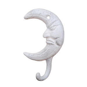 Crochets muraux décoratifs <span class=keywords><strong>vintage</strong></span> en fonte soleil et lune pour manteau, écharpe, sac, serviette, clé, casquette - Product Image 2