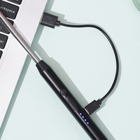 Briquet en Gros Pas Cher de Cuisine Électronique Rechargeable Type-C pour Bougie, Briquets Personnalisés Avec Logo