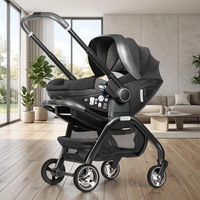 Poussette bébé Kidilo 3 en 1 en alliage d'aluminium, système de voyage pliable, capacité de charge de 15 kg, poussette portable pour nourrissons, utilisation en extérieur et en intérieur