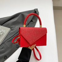 Sac à bandoulière carré élégant pour femme 2025, collection automne-hiver, avec strass brillants, couleur bonbon