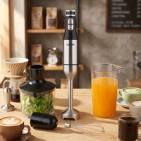 Mixeur Plongeant Électrique Portable Sans BPA à Bouton Poussoir, Moteur DC, 21 Vitesses Variables, Faible Bruit, Vente en Gros