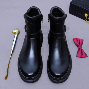 Zapatos Oxford de Hombre de Lujo Hechos a Medida con Punta Cuadrada, Parte Superior de Cuero Vacuno Genuino, Suela de Goma Gruesa Antideslizante para Todas las Temporadas - Product Image 2