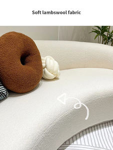 स्कैंडिनेवियाई चंद्रमा घुमावदार सोफे अर्ध गोलाकार लक्जरी सोफे घर आवासीय आवास अपार्टमेंट कार्यालय का स्वागत - Product Image 5