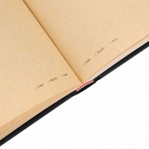 Carnet de notes A3 en cuir à spirale verrouillable 365 jours, journal de mots de passe, agenda promotionnel en papier kraft recyclé 80 pages - Product Image 4