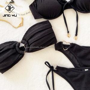 Fabricant de maillots de bain, maillots de bain personnalisés, tissu texturé froissé, tissu seersucker, logo personnalisé, bikini, ensemble de bikini - Product Image 5