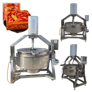 gas heating tomato paste cooking mixer machine machine for making jam of tomato hot pot bottom stir-frying machine